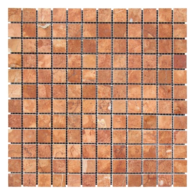 Мозаїка з мармуру Полірована МКР-2П (23x23) 6 мм Terracotta Mix