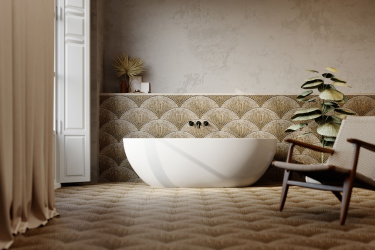 Мозаїка з керамограніту Kotto Ceramica MI7 K060201 Italian Fan Ambra/Solare/Beige/Salino 0,084 м2