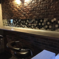 Мозаїка дзеркальна DecorStoneHub Zs-hex-ZSG сріблясто-графітовий мікс з сатином 304х303 мм гексагон