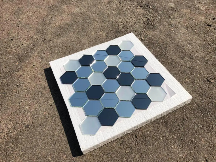 Мозаїка дзеркальна DecorStoneHub Zs-hex-ZSG сріблясто-графітовий мікс з сатином 304х303 мм гексагон