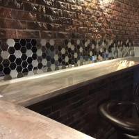 Мозаїка дзеркальна DecorStoneHub Zs-hex-ZSG сріблясто-графітовий мікс з сатином 304х303 мм гексагон