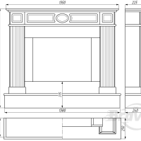 Портал для каміна Bravo Омар Polaris мармур білий прямий Портал для каміна Bravo Омар Polaris мармур білий прямий