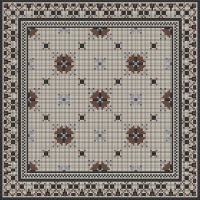 Мозаика из керамогранита Kotto Ceramica MI7 K060800 Lviv Legends рапорт Beige/Lapislazzuli/Noce/Nero