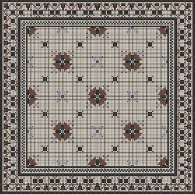 Мозаїка з керамограніту Kotto Ceramica MI7 K060800 Lviv Legends рапорт Beige/Lapislazzuli/Noce/Nero