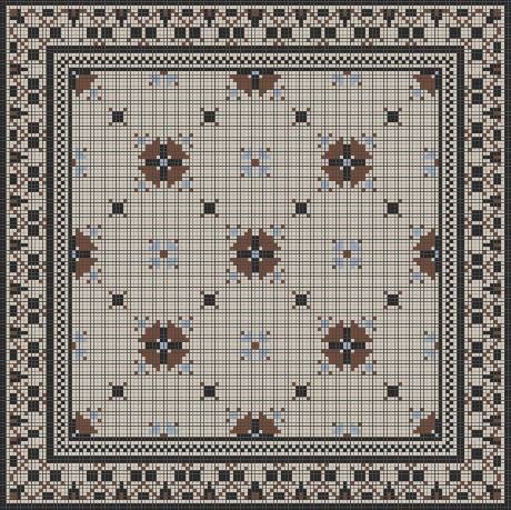 Мозаика из керамогранита Kotto Ceramica MI7 K060800 Lviv Legends рапорт Beige/Lapislazzuli/Noce/Nero