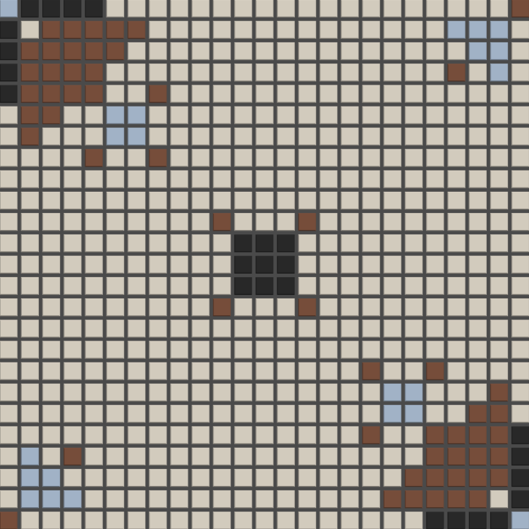 Мозаика из керамогранита Kotto Ceramica MI7 K060800 Lviv Legends рапорт Beige/Lapislazzuli/Noce/Nero