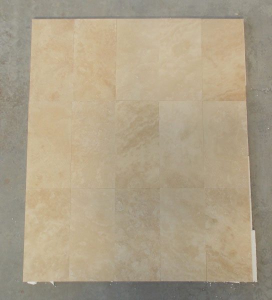 Плитка из травертина Light Filled and Honed 1,2х30,5х61 см, бежевая матовая заполненная шлифованная Export