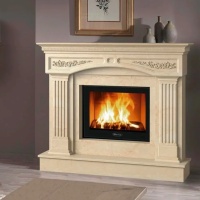 Портал для каміна Bravo Валенсія Volakas мармур білий кутовий