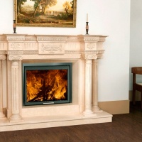 Портал для каміна Bravo Вашингтон Botticino мармур бежевий кутовий