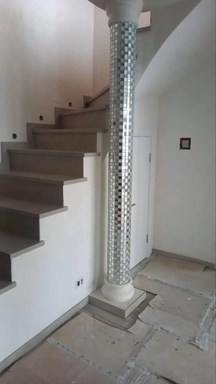 Мозаїка дзеркальна DecorStoneHub Zs-mix-ZS срібляста з сатином 330х330 мм шаховий візерунок на стіну