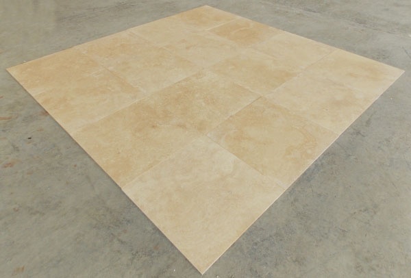 Плитка із травертину Light Filled and Honed 1,2х61х61 см, бежева матова заповнена шліфована Export