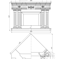 Портал для каміна Bravo Вашингтон Crema Marfil бежевий мармур кутовий Портал для каміна Bravo Вашингтон Crema Marfil бежевий мармур кутовий