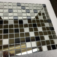 Мозаїка дзеркальна DecorStoneHub Zs-mix-ZSG сріблясто-графітовий мікс з сатином 304х304 мм для бару Мозаїка дзеркальна DecorStoneHub Zs-mix-ZSG сріблясто-графітовий мікс з сатином 304х304 мм для бару