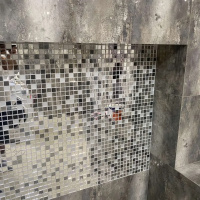 Мозаїка дзеркальна DecorStoneHub Zs-mix-ZSG сріблясто-графітовий мікс з сатином 304х304 мм для бару Мозаїка дзеркальна DecorStoneHub Zs-mix-ZSG сріблясто-графітовий мікс з сатином 304х304 мм для бару