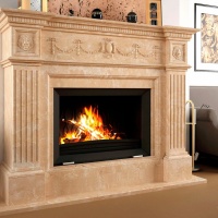 Портал для камина Bravo Амстердам Volakas мрамор белый прямой Портал для камина Bravo Амстердам Volakas мрамор белый прямой