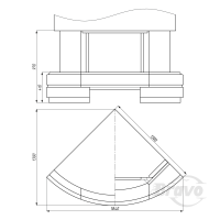 Портал для каміна Bravo Осло Botticino + Emperador Dark мармур бежевий/коричневий кутовий Портал для каміна Bravo Осло Botticino + Emperador Dark мармур бежевий/коричневий кутовий