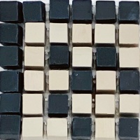 Мозаика из керамогранита Kotto Ceramica MI7 K060804 Lviv Legends угол фриза Beige/Nero