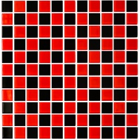 Мозаика керамическая Kotto Ceramica GM 4003 CC black/red m 300 х 300 х 4   ( 25 х 25 )