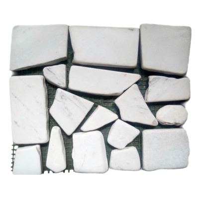 Брекчія мармурова на сітці, біла 20мм