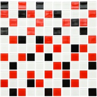 Мозаика керамическая Kotto Ceramica GM 4007 C3 black/red m/white  300 х 300 х 4   ( 25 х 25 )
