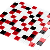 Мозаика керамическая Kotto Ceramica GM 4007 C3 black/red m/white  300 х 300 х 4   ( 25 х 25 )