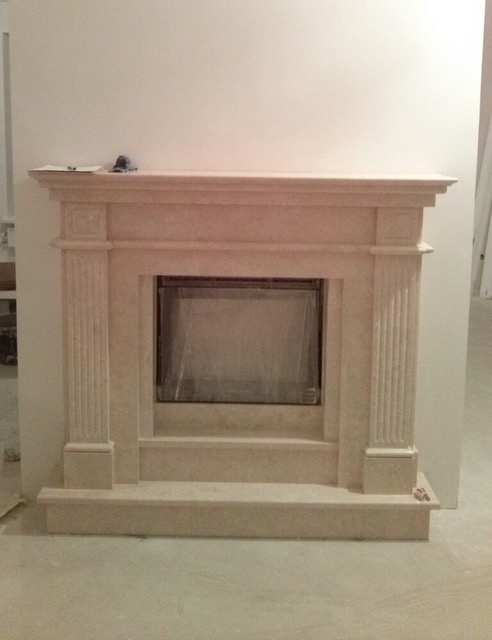 Портал для каміна KrimArt Olimp Victoria Beige мармур бежевий прямий