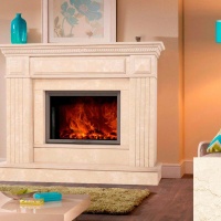 Портал для каміна Bravo Таллінн Botticino мармур бежевий прямий Портал для каміна Bravo Таллінн Botticino мармур бежевий прямий