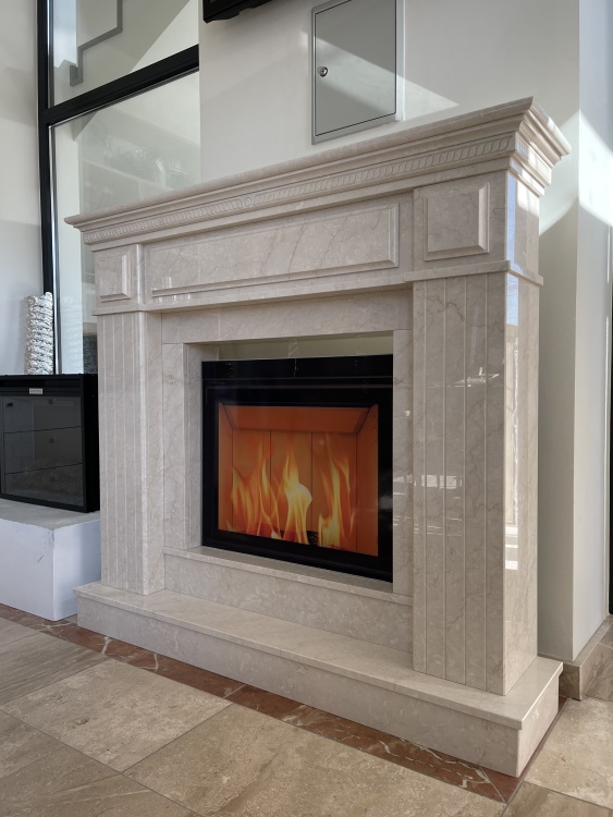 Портал для каміна Bravo Таллінн Botticino мармур бежевий прямий