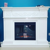 Портал для каміна Bravo Київ Polaris мармур білий прямий Портал для каміна Bravo Київ Polaris мармур білий прямий