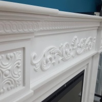 Портал для каміна Bravo Київ Polaris мармур білий прямий Портал для каміна Bravo Київ Polaris мармур білий прямий