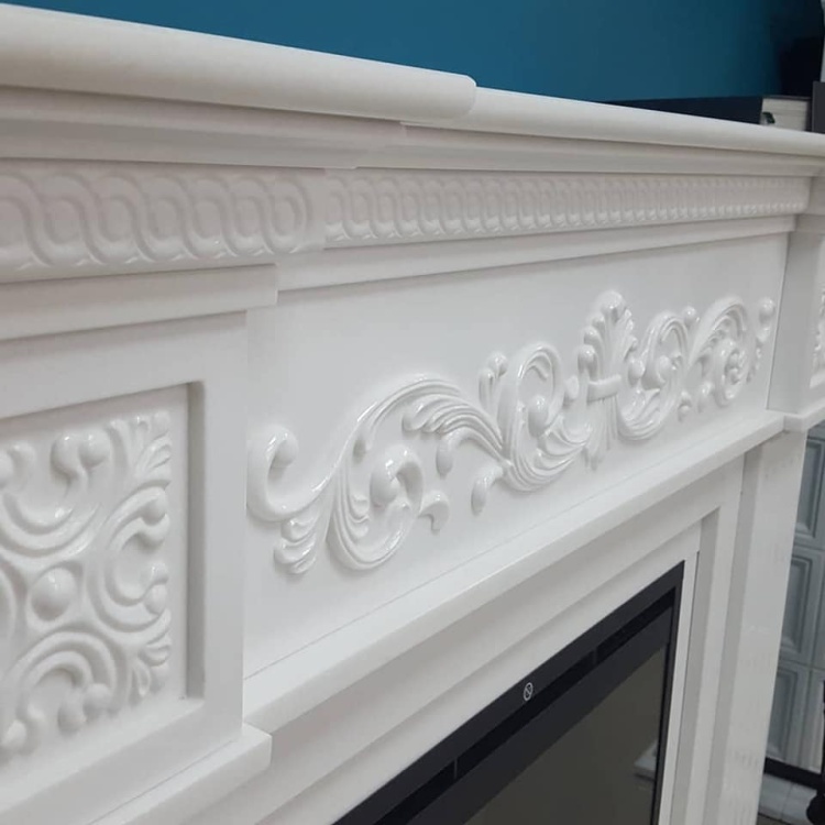 Портал для каміна Bravo Київ Polaris мармур білий прямий