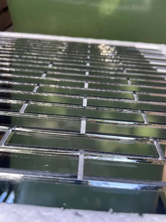 Мозаїка дзеркальна DecorStoneHub Zs-stik-G графітова 338х320 мм соломка для оформлення вітрини