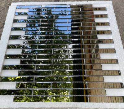 Мозаїка дзеркальна DecorStoneHub Zs-stik-G графітова 338х320 мм соломка для оформлення вітрини