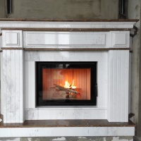 Портал для каміна Bravo Таллінн Volakas мармур білий прямий Портал для каміна Bravo Таллінн Volakas мармур білий прямий