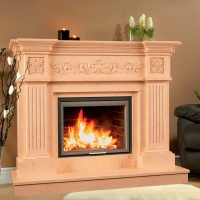 Портал для каміна Bravo Київ Botticino мармур бежевий прямий