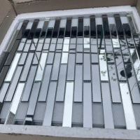 Мозаїка дзеркальна DecorStoneHub Zs-stik-GS графітова з сатином 338х320 мм стік для спальні та кухні Мозаїка дзеркальна DecorStoneHub Zs-stik-GS графітова з сатином 338х320 мм стік для спальні та кухні