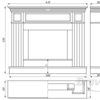 Портал для каміна Bravo Таллінн Crema Marfil мармур бежевий прямий Портал для каміна Bravo Таллінн Crema Marfil мармур бежевий прямий