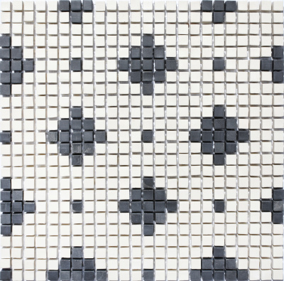 Мозаика из керамогранита Kotto Ceramica MI7 K060600 Eleganza рапорт Nero/Salino