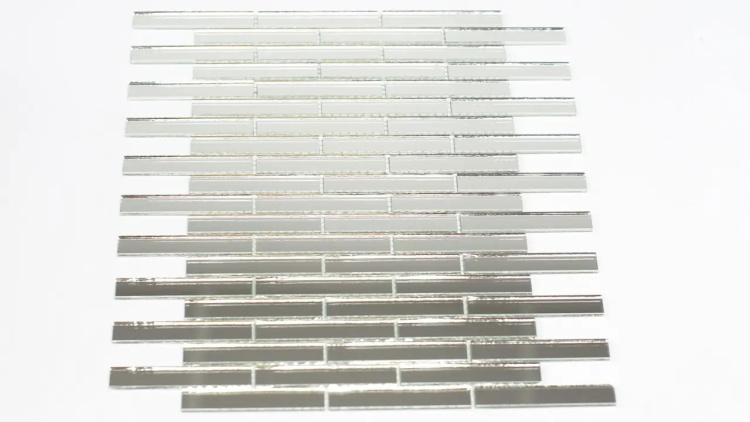 Мозаїка дзеркальна DecorStoneHub Zs-stik-Z срібляста 338х320 мм соломка для подіумів та сцен