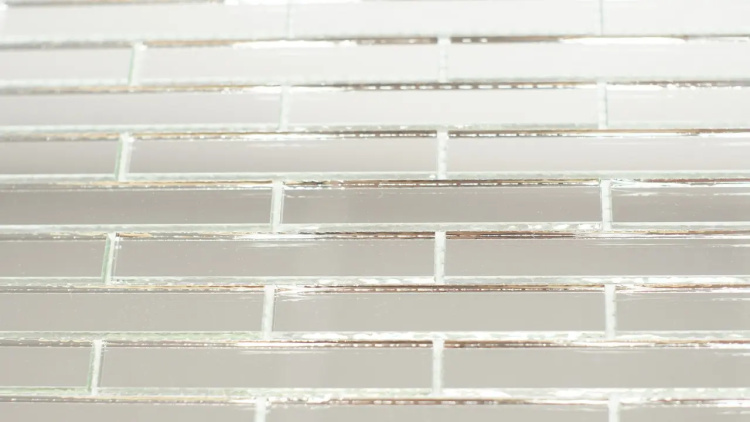 Мозаїка дзеркальна DecorStoneHub Zs-stik-Z срібляста 338х320 мм соломка для подіумів та сцен