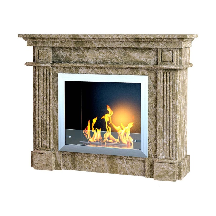 Портал для каміна KrimArt Olimp Emperador Light мармур бежевий прямий