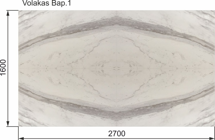 Volakas, Мармуровий сляб (сляб) 20мм