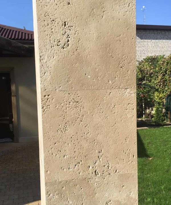 Плитка з травертину Light Brushed 1,2 х30, 5х61 см, бежева брашована Standart