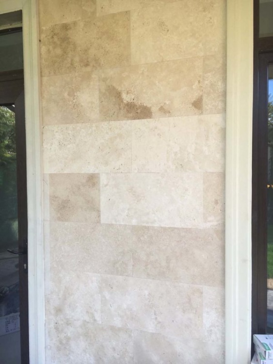 Плитка з травертину Light Brushed 1,2 х30, 5х61 см, бежева брашована Standart