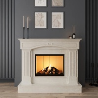 Портал для каміна Bravo Версаль Botticino мармур бежевий кутовий