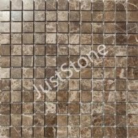 Мозаїка з мармуру Полірована МКР-2П (23x23) Emperador Dark TR