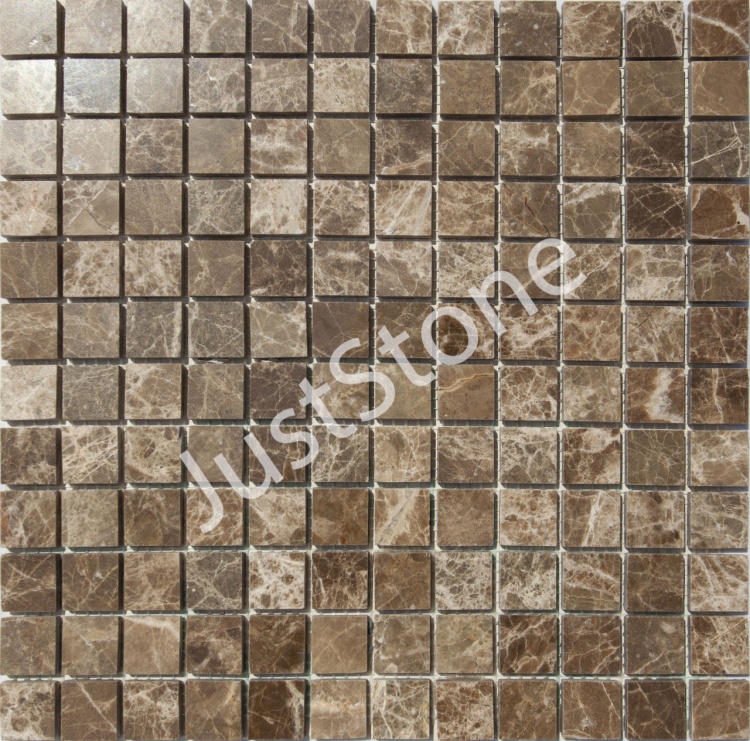 Мозаїка з мармуру Полірована МКР-2П (23x23) Emperador Dark TR