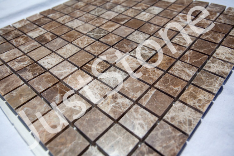 Мозаїка з мармуру Полірована МКР-2П (23x23) Emperador Dark TR