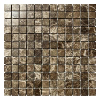 Мозаїка з мармуру Полірована МКР-2П (23x23) Emperador Dark TR