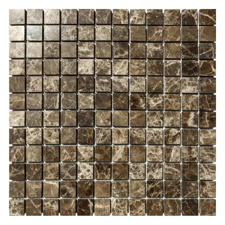 Мозаїка з мармуру Полірована МКР-2П (23x23) Emperador Dark TR